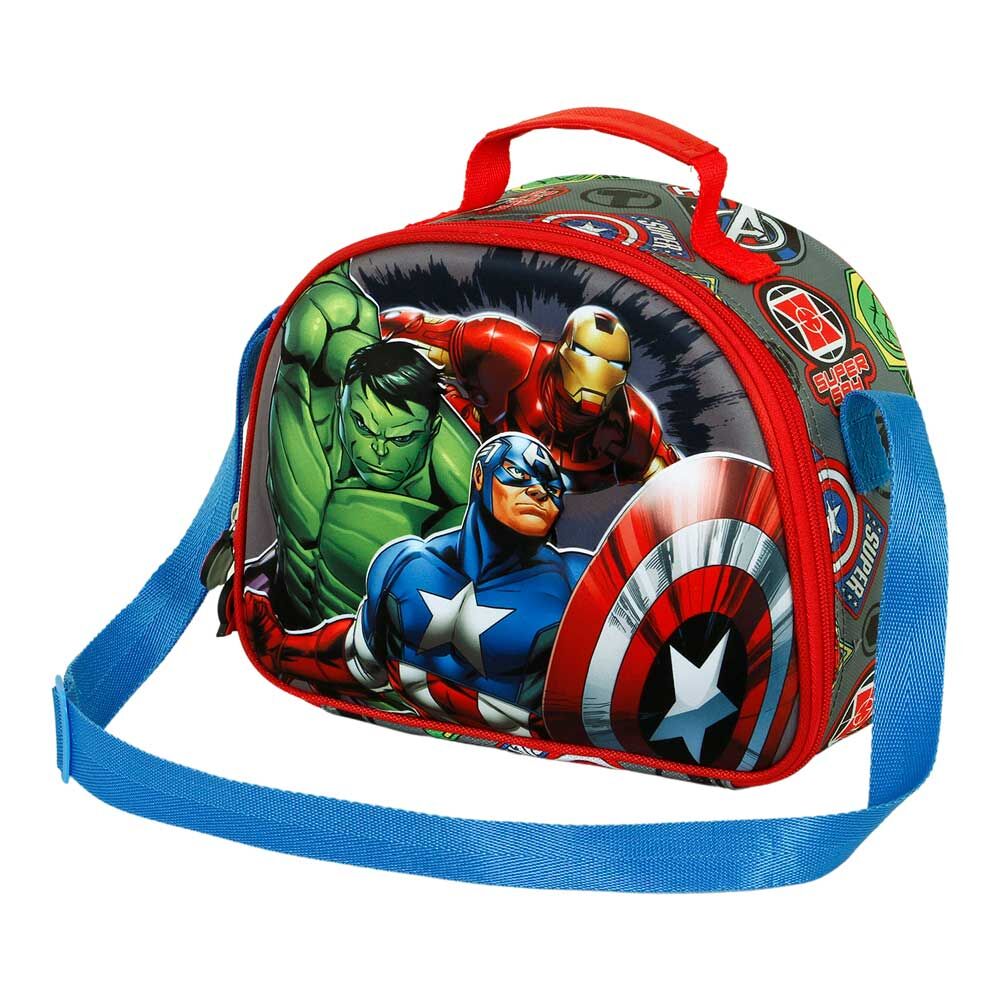 Bolsa portameriendas 3D Invencible Los Vengadores Avengers Marvel